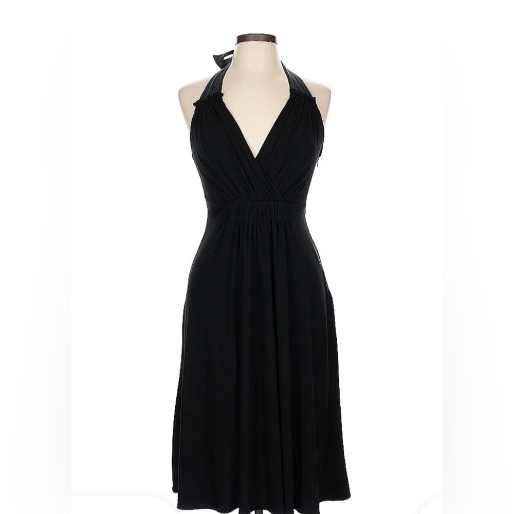 Calvin Klein Elegant Black Halter Dress